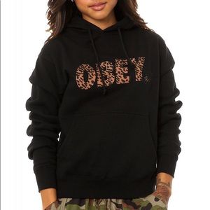 OBEY Cheetah Print Logo Hoodie